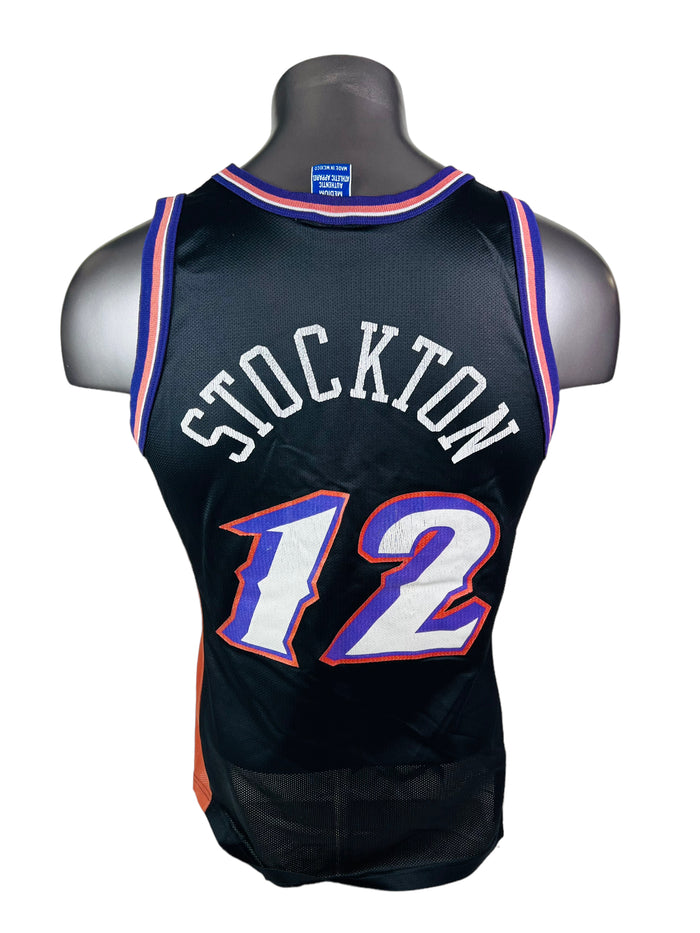 JOHN STOCKTON UTAH JAZZ VINTAGE 1990'S CHAMPION JERSEY ADULT 40 MEDIUM