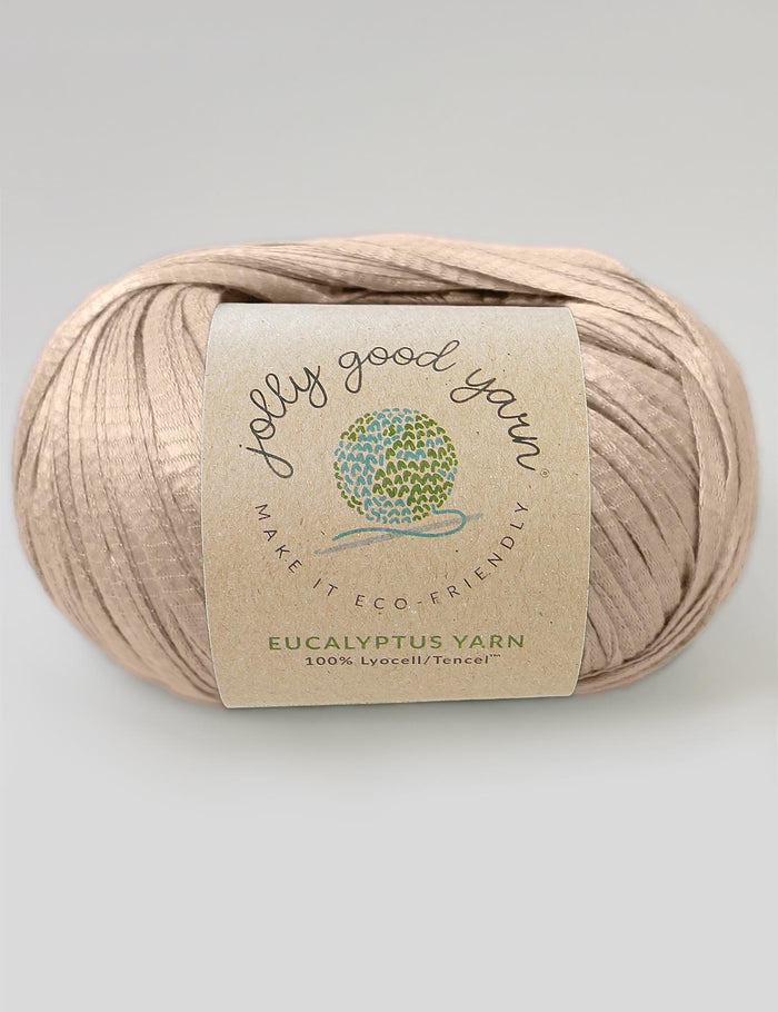 Ball of yarn with a 'Jolly Good Yarn' label on a light gray background