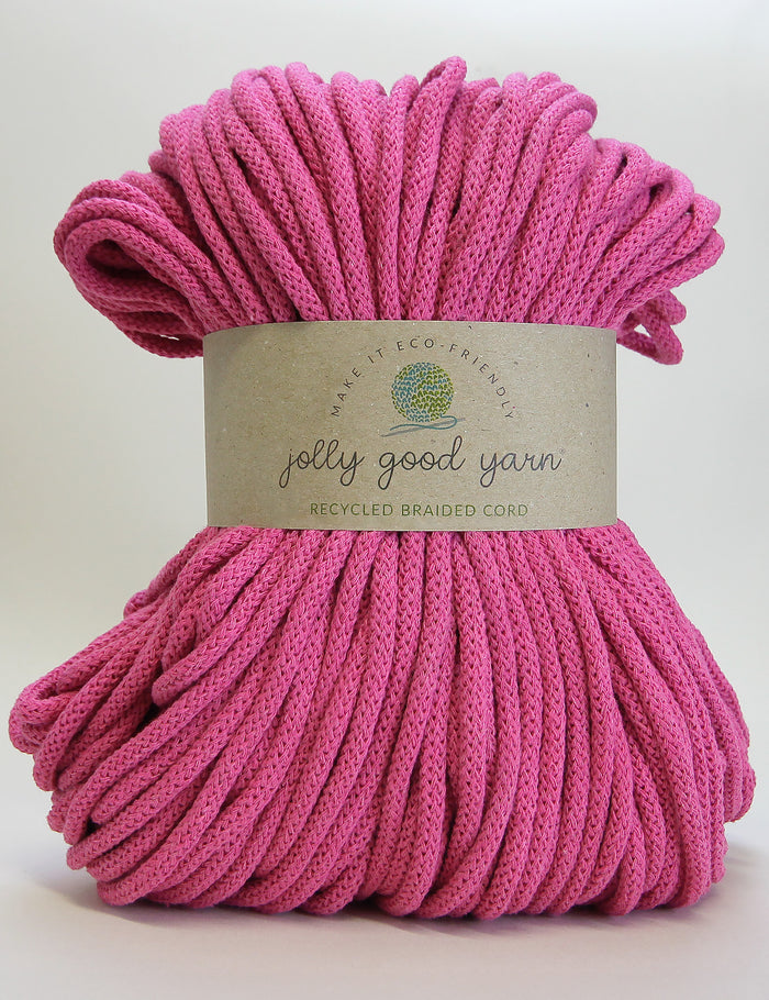 5mm Colyton Pink Recycled Cotton Macrame Cord by Jolly Good Yarn (500g)