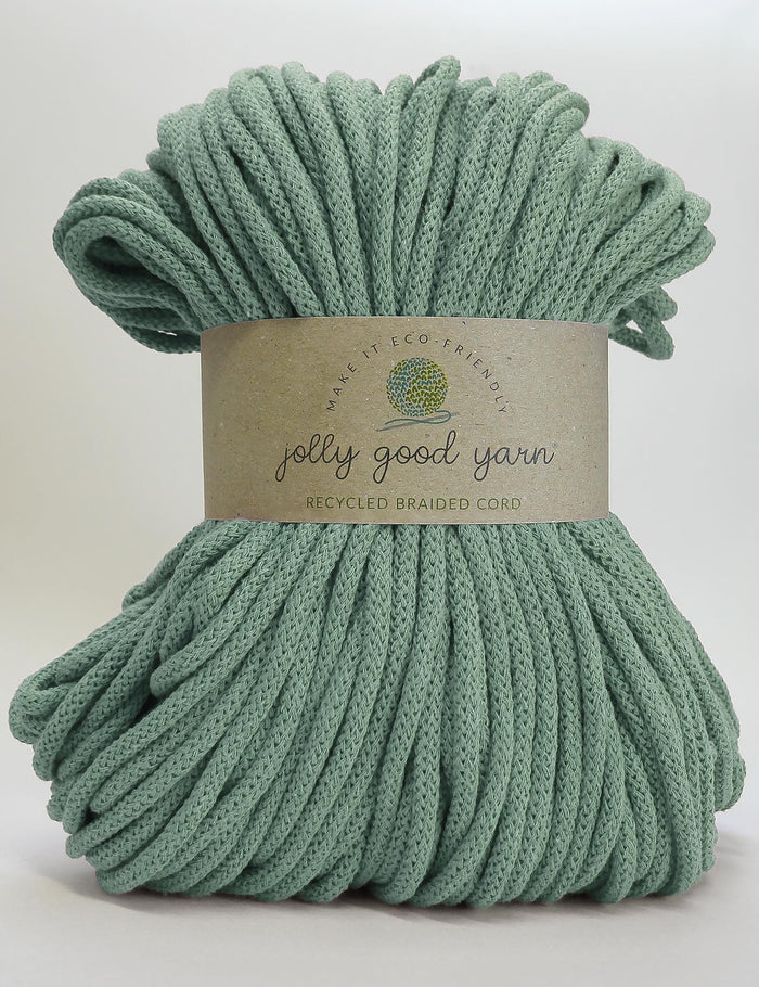 5mm Sidmouth Sea Green Recycled Cotton Macrame Cord by Jolly Good Yarn (500g)