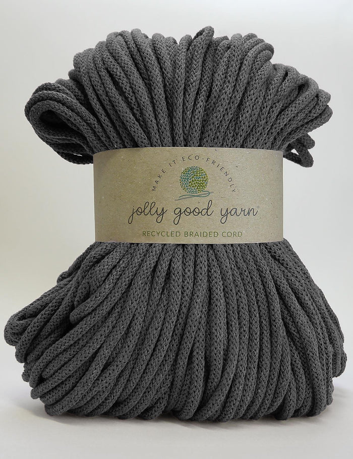 5mm Copplestone Grey Recycled Cotton Macrame Cord by Jolly Good Yarn (500g)