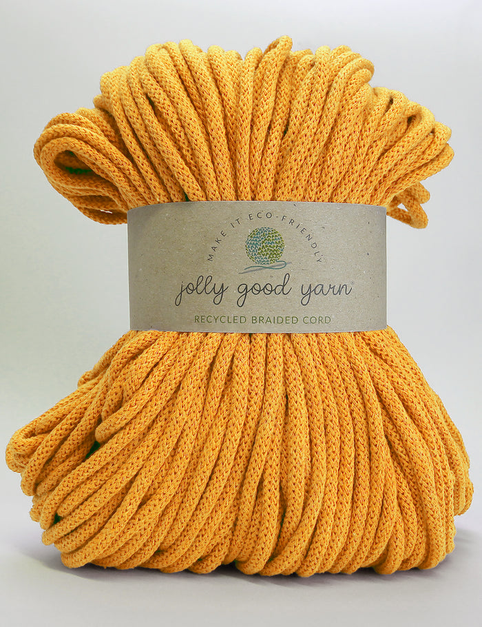 100% recycled yellow fibres for crafting