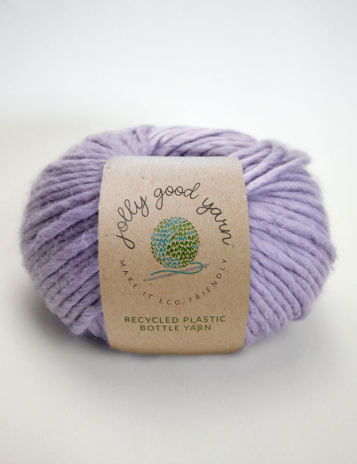 Purple mauve soft yarn made of recycled plastic bottles