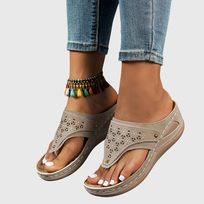 Xaria | Women's Platform Sandals - Brown - Image 2
