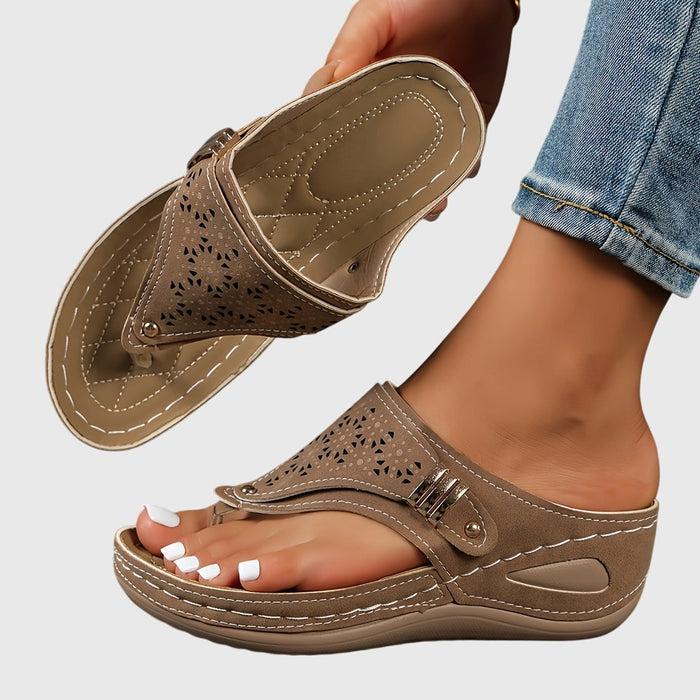 Xaria | Women's Platform Sandals - Brown - Image 8