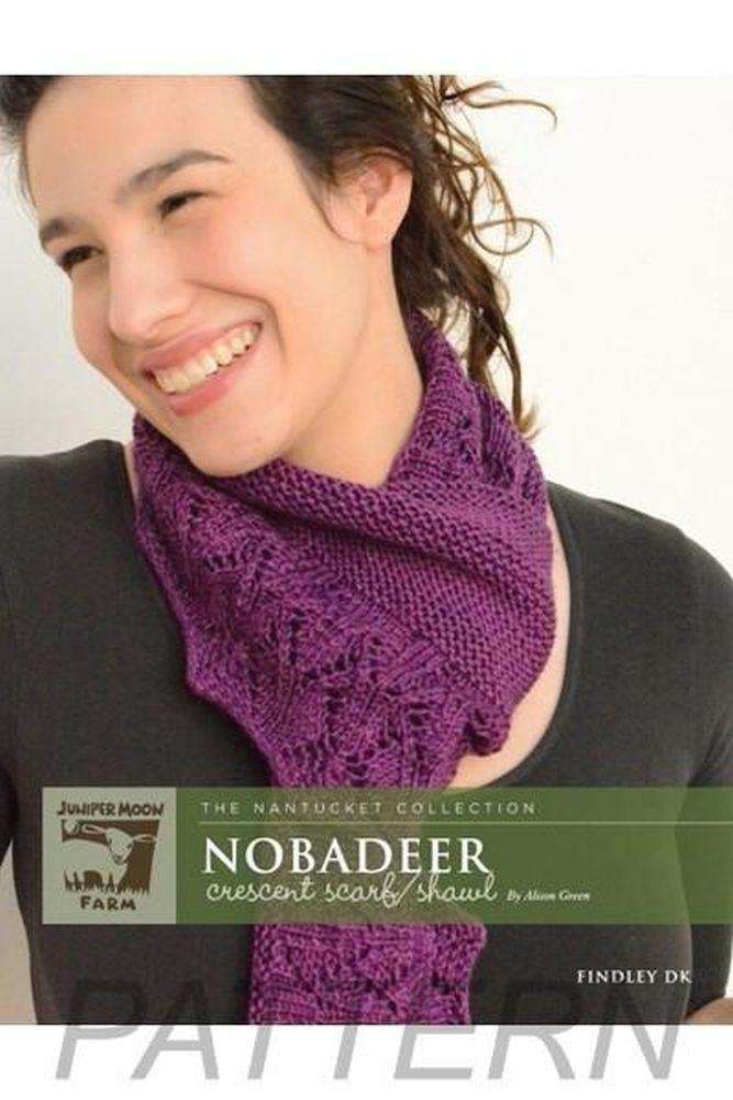 Juniper Moon Farm Findley DK 'Nobadeer' Crescent Scarf/Shawl PATTERN ONLY-Patterns-Juniper Moon Farm-Alpaca Direct