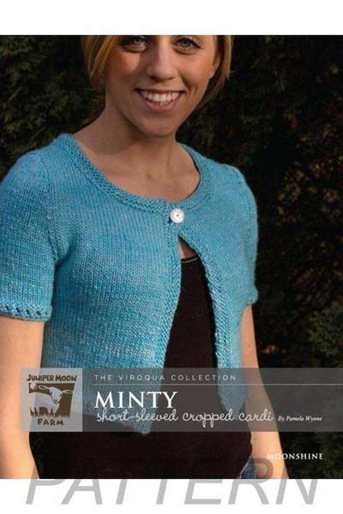 Juniper Moon Farm Moonshine 'Minty' Shortsleeved Cropped Cardi PATTERN ONLY-Patterns-Juniper Moon Farm-Alpaca Direct