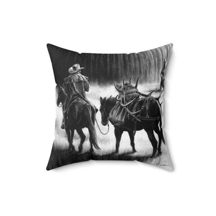 "Just Passin' Through" Square Pillow