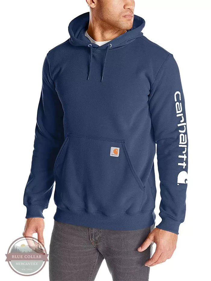 K288 Loose Fit Midweight Logo Sleeve Hoodie | Basic Colors