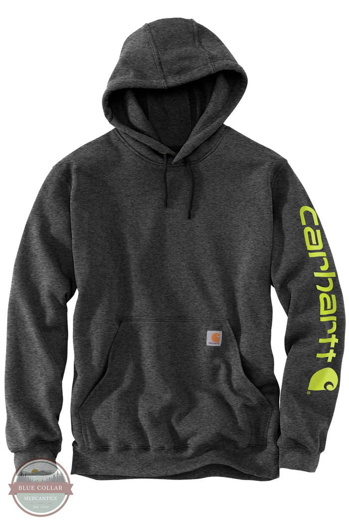 Carhartt K288 Loose Fit Midweight Logo Sleeve Hoody Basic 026 Carbon Heather front view