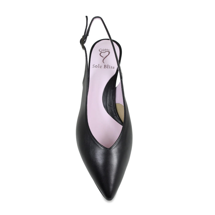 Kara: Black Leather Shoes Sole Bliss