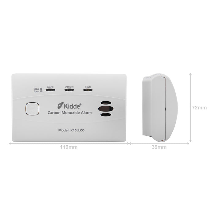 kidde carbon monoxide alarm measurements
