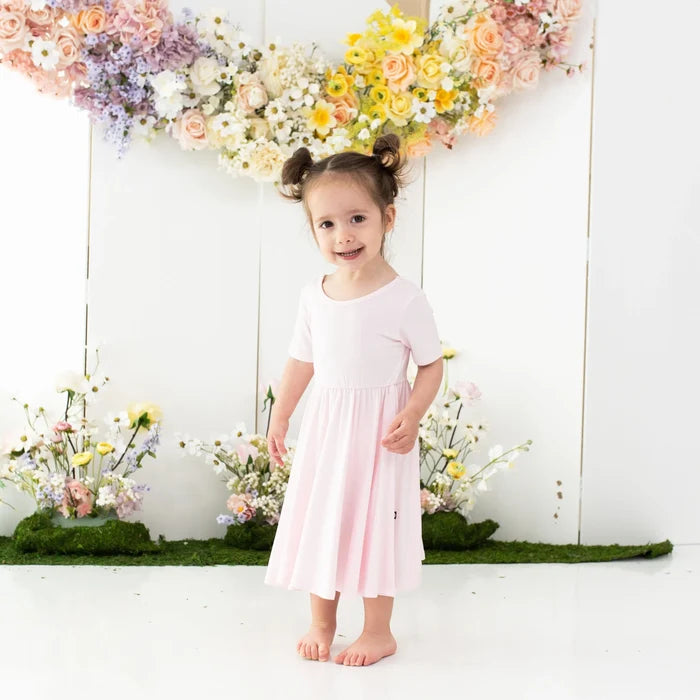 Kyte Baby Short Sleeve Twirl Dress - Sakura