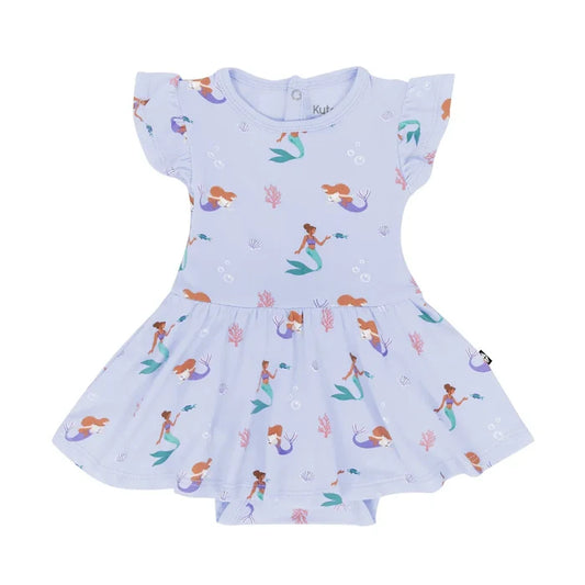 Kyte Baby Twirl Bodysuit Dress - Mermaid