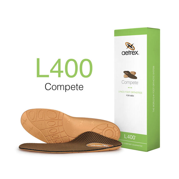 Aetrex L400M Men's Compete Orthotics - Insoles for Active Lifestyles