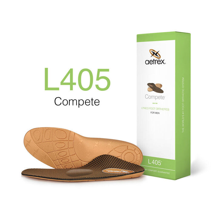 Aetrex L405M Men's Compete Orthotics with Metatarsal Support
