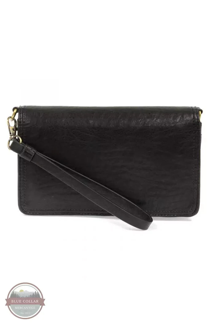 Joy Susan L8130 Billie Mini Organizer Crossbody Wristlet Bag Black Front View