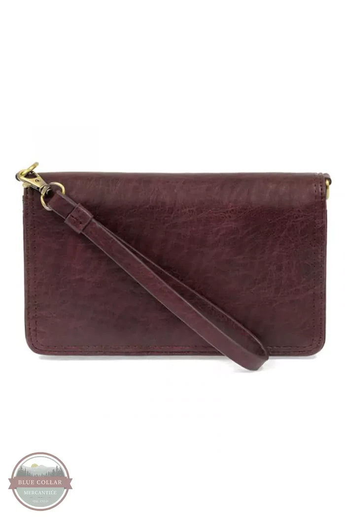 Joy Susan L8130 Billie Mini Organizer Crossbody Wristlet Bag Aubergine Front View