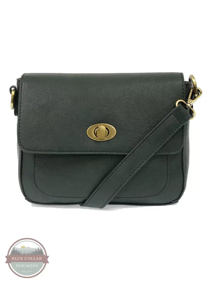 Joy Susan L8143 Vicki Small Convertible Turn Lock Shoulder Bag Dark Teal Front View