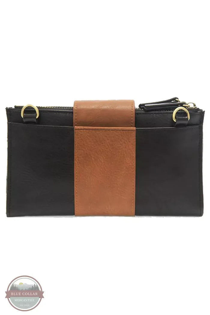 Joy Susan L8162 Camryn Colorblock Wallet Crossbody Bag Black / Chicory Back View