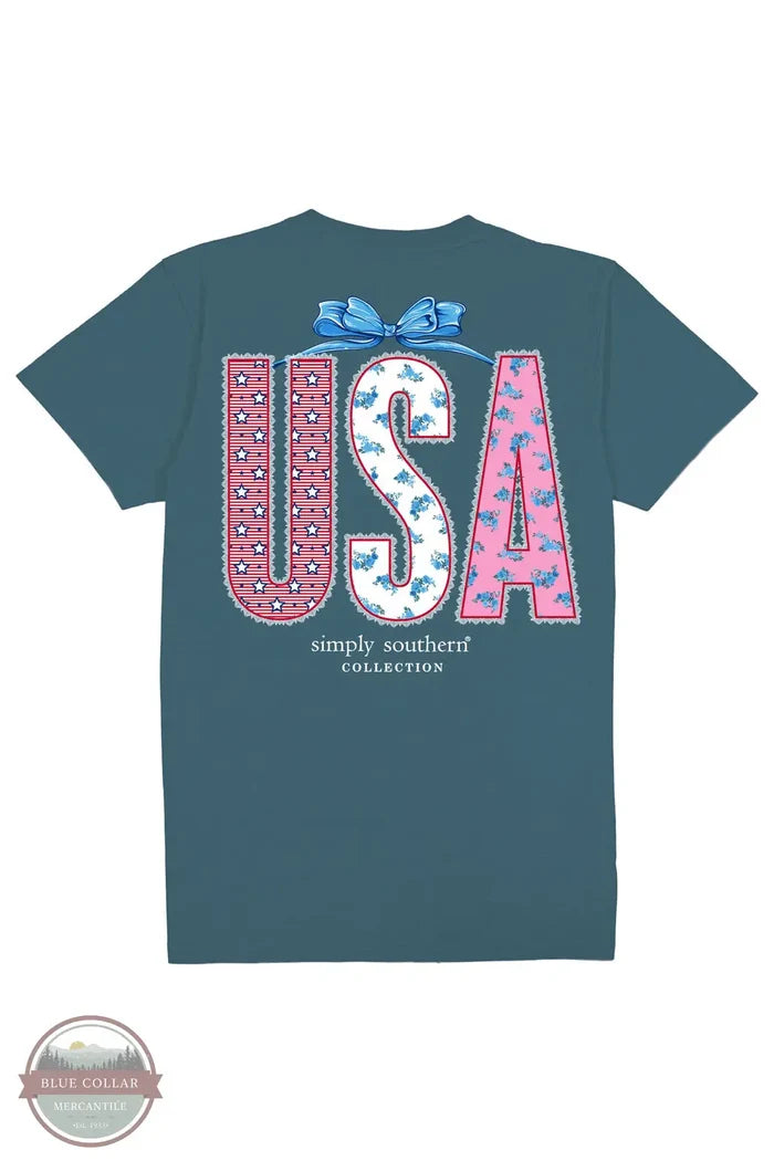 Simply Southern SS-LACEUSA-COMET Lace USA Short Sleeve T-Shirt, rear