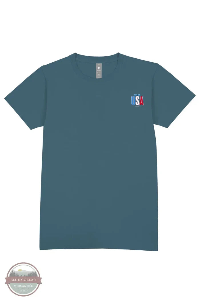 Simply Southern SS-LACEUSA-COMET Lace USA Short Sleeve T-Shirt, front
