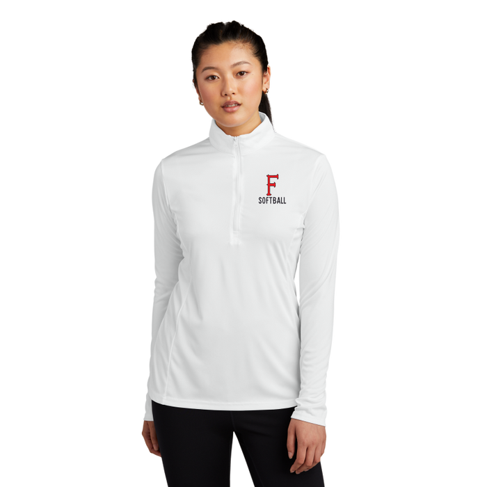 Ladies 1/4 Zip Polyester Pullover