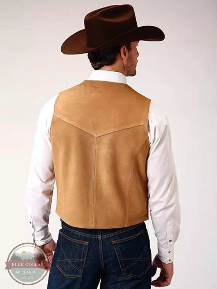 Roper 02-075-0500-0511 BR Light Sand Suede Vest  Back View