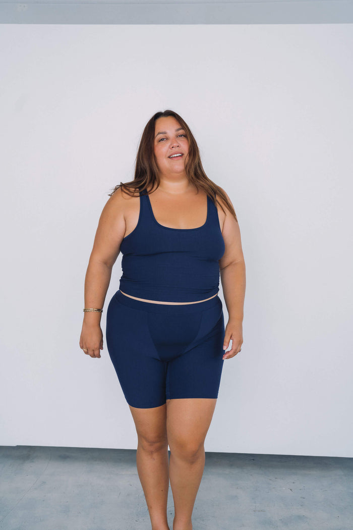 Navy | Model is wearing size 2XL