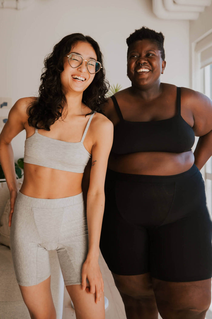 Grey | Model (L) is wearing size XS, Model (R) is wearing size 3XL
