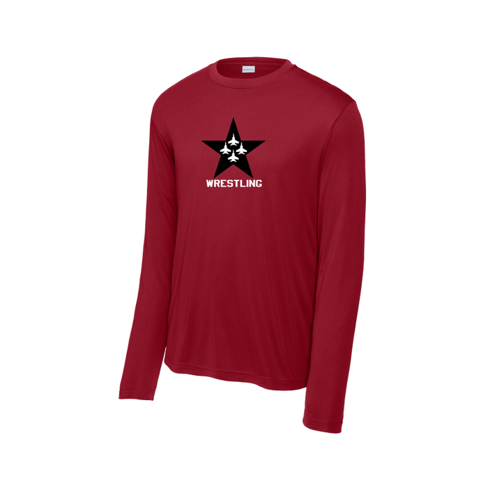 Long Sleeve Dri Fit Tee-Soccer, Wrestling, Star Only