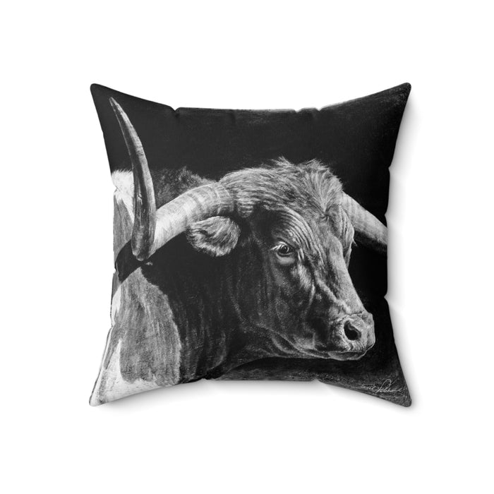 "Longhorn II" Square Pillow.