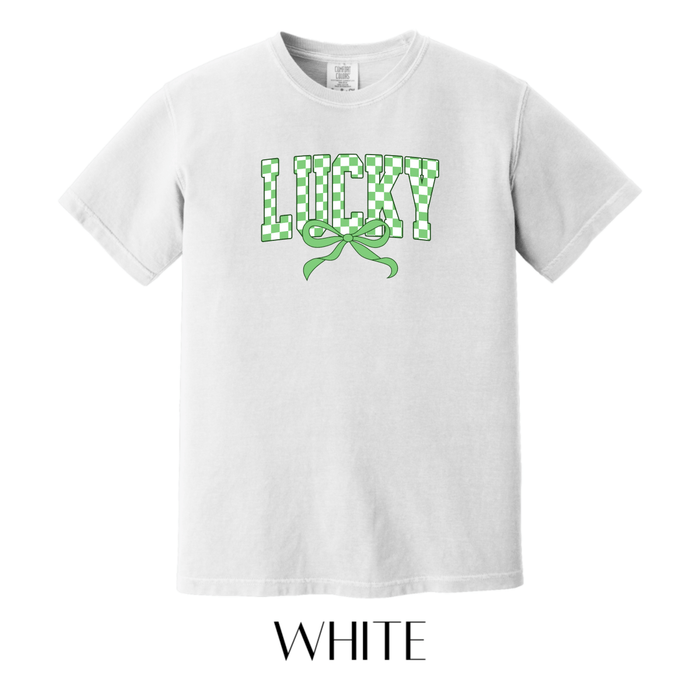 Lucky Bow Graphic Tee - FINAL SALE - Macoma Boutique555 Presales