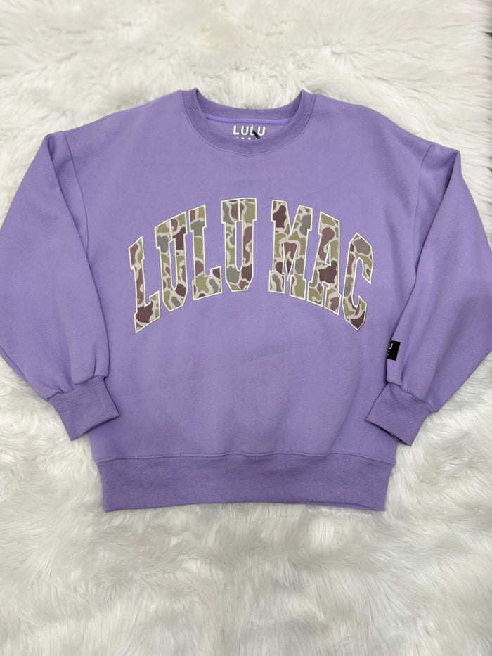 Lulu Mac Lavender Camo Sweatshirt