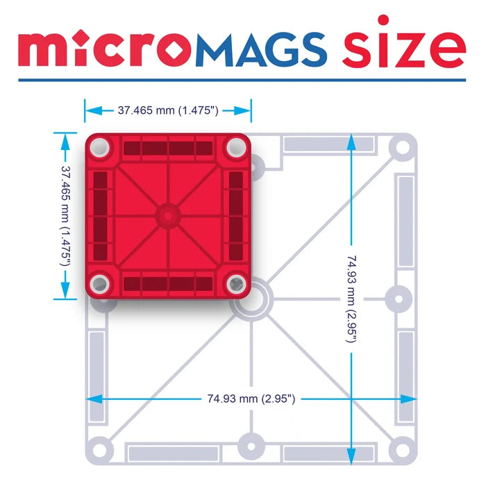 Magna-Tiles Micro Mags 26pc Travel Set