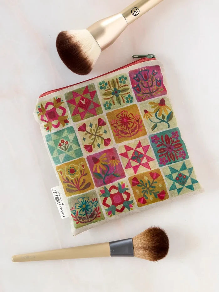 Makeup Removing Cloths Set - Folk Quilt Patchwork Cream-view 2