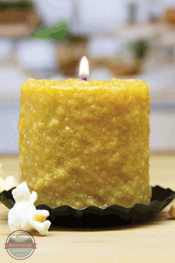 Warm Glow Candle MAPAMH Ma & Pa Kettle Corn Mini Hearth Candle Front View