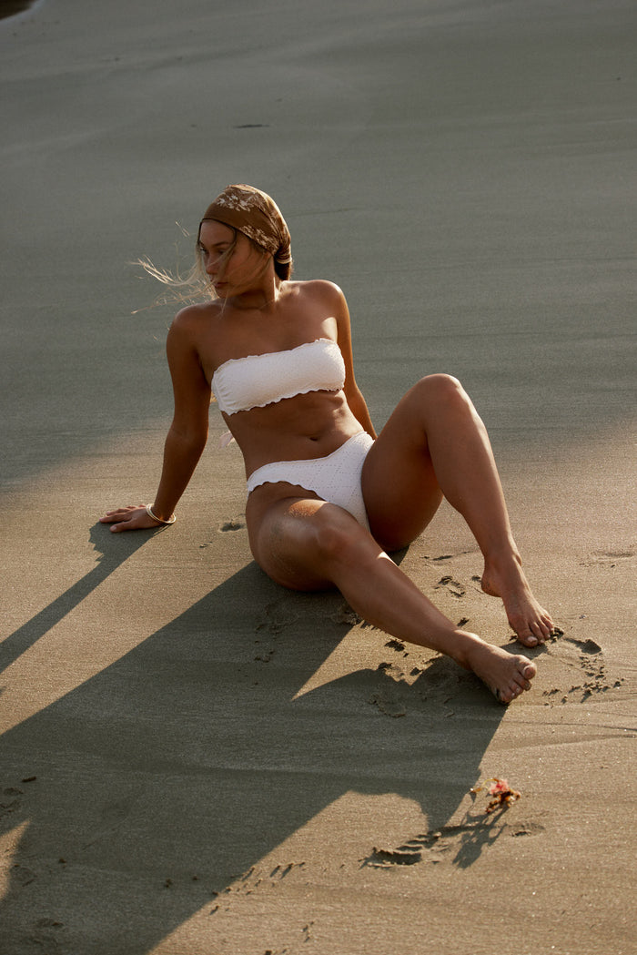 Marina white eyelet top by Vacay Haven