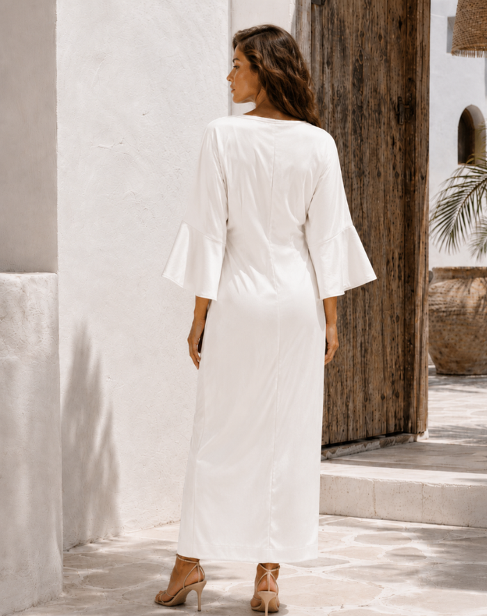 Mila - Smooth Satin Maxi Dress Wedding Guest Bridesmaid Evening Gown