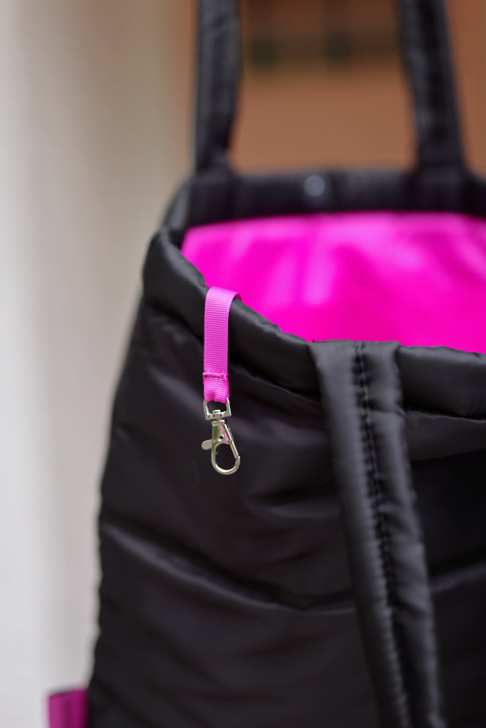 Mini Carry All Quilted Puffer Tote - (Midnight)