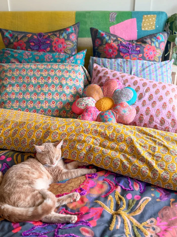 Mix & Match Cotton Flat Sheet - Golden Marigold-view 2