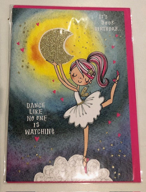 Moon Dance Ballet Birthday Girl Card