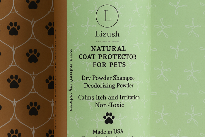 Other view of label of Natural Coat Protector for Dogs & Cats – Grooming Powder
