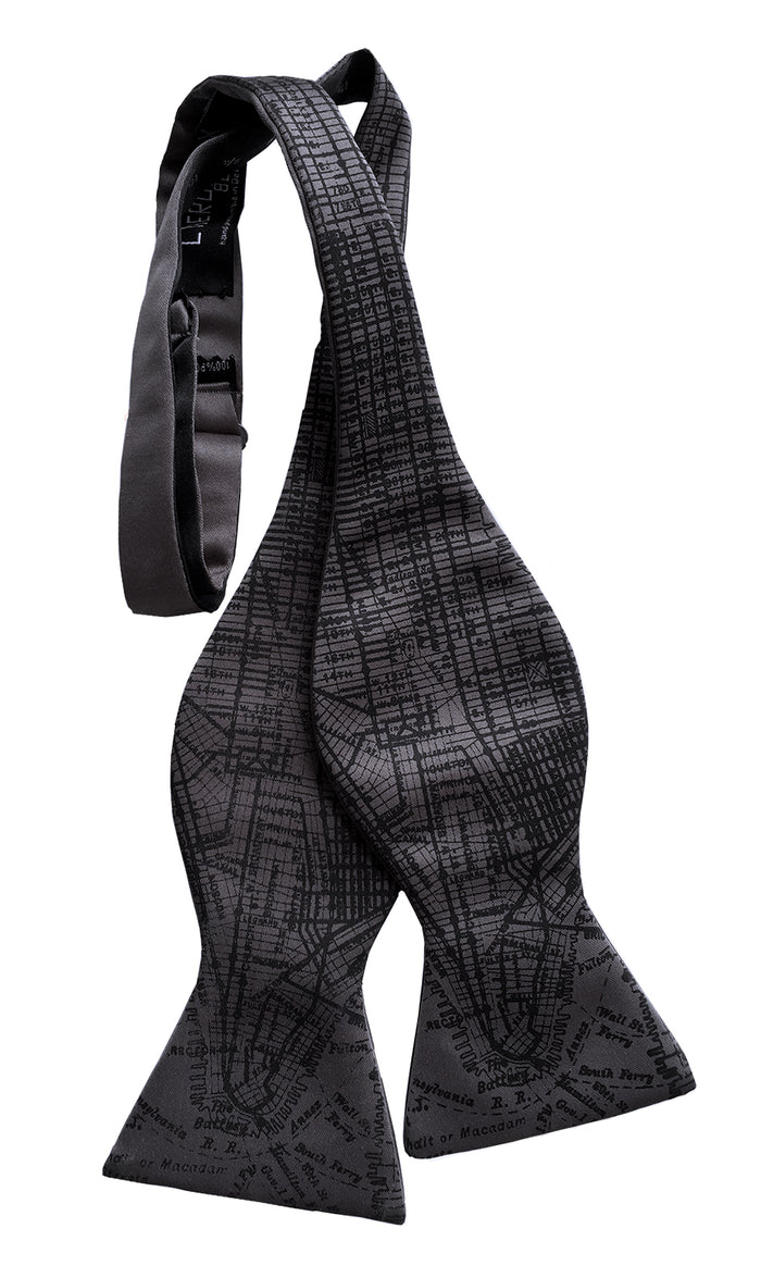 New York City Map Bow Tie