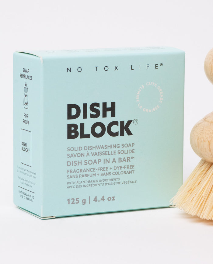 No Tox Life | Dish Block Solid Dish Soap - Fragrance-Free (4.4 oz) - NO TOX LIFE - Living with Ivey