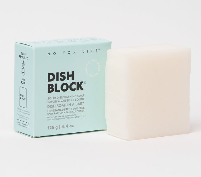 No Tox Life | Dish Block Solid Dish Soap - Fragrance-Free (4.4 oz) - NO TOX LIFE - Living with Ivey