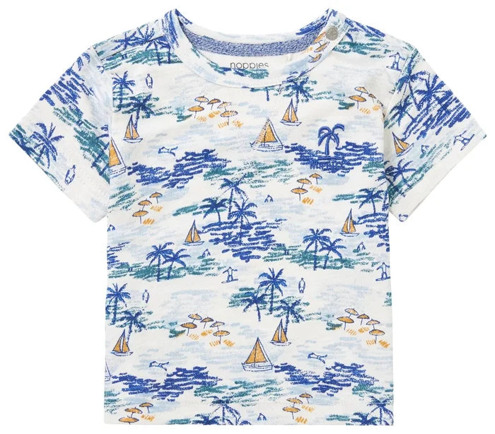Noppies Moorhead Print Short Sleeve T-shirt - Off White