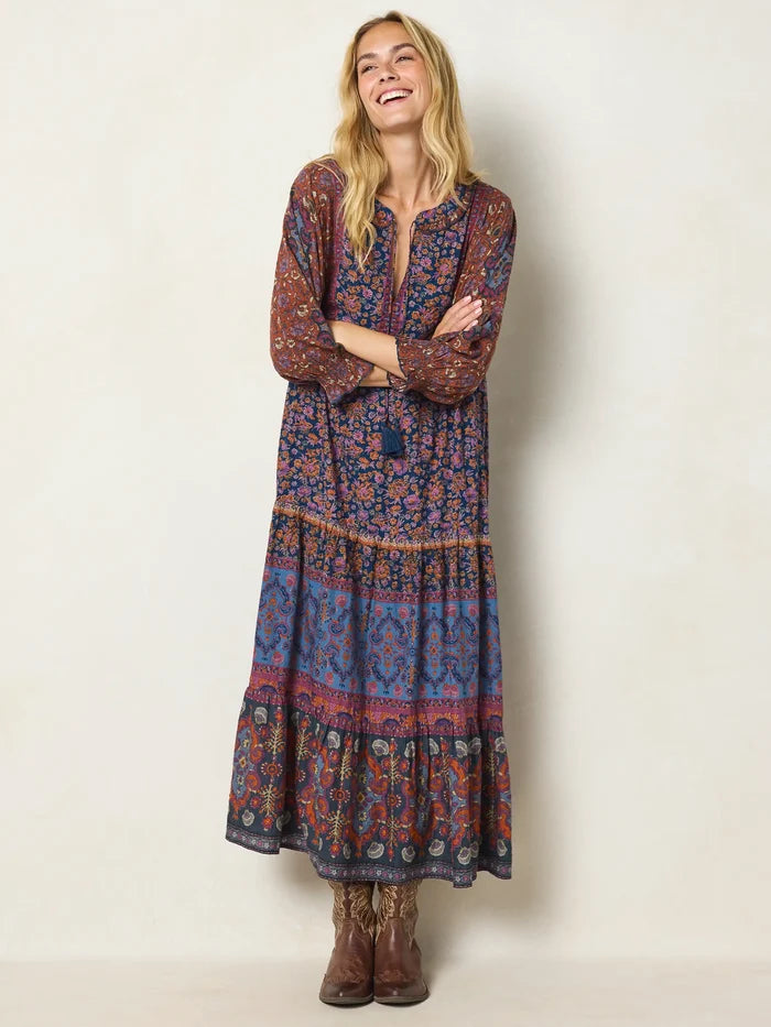 Nova Maxi Dress - Jaipur Flora Navy-view 5