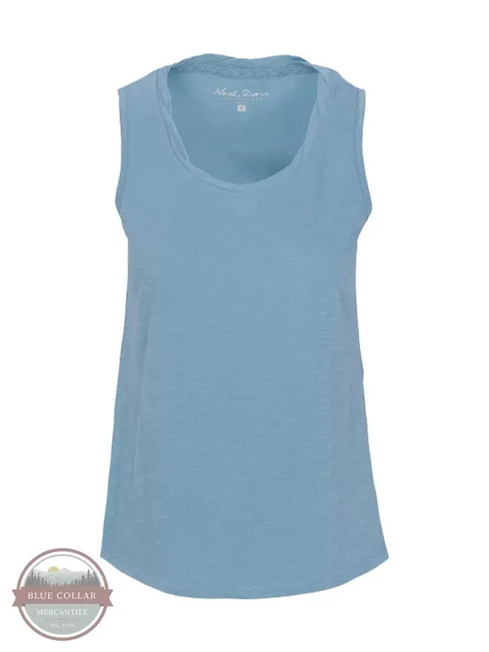 North River NRL1338 Twisted Scoop Neck Tank Top Mtn Spring Front View