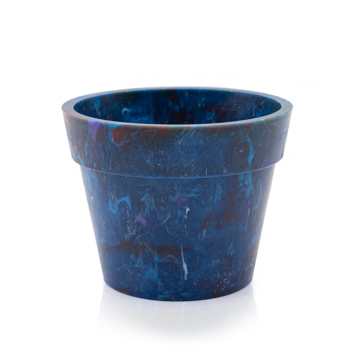 blue 100% recycled desk pot